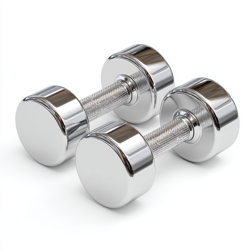 Mirror-Chrome Steel Dumbbell - Industrial Luxury Edition