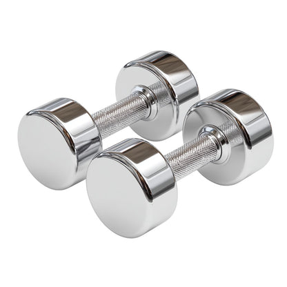 Mirror-Chrome Steel Dumbbell - Industrial Luxury Edition