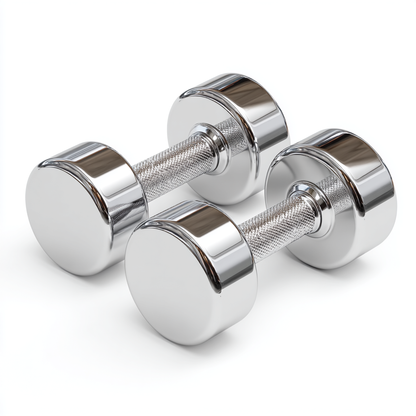 Mirror-Chrome Steel Dumbbell - Industrial Luxury Edition