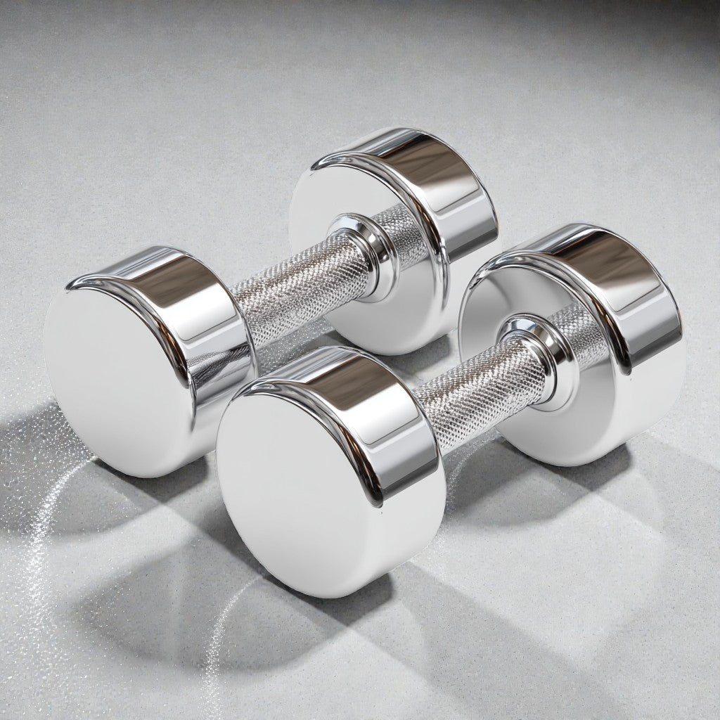 Mirror-Chrome Steel Dumbbell - Industrial Luxury Edition