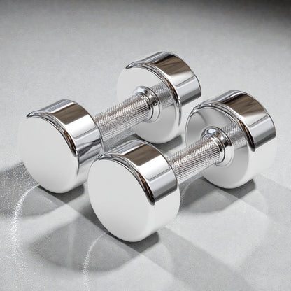 Mirror-Chrome Steel Dumbbell - Industrial Luxury Edition