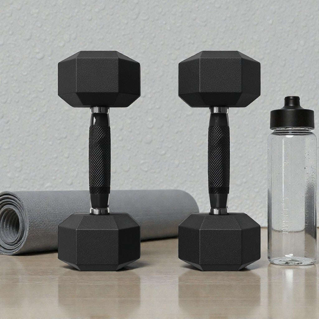 Stealth-Grip Matte Dumbbell - Noise-Reducing & Floor Safe